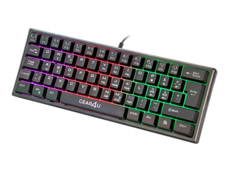 Gear4U - keyboard - Nordic - black - Gaming Tastaturen - Nordisch - Schwarz
