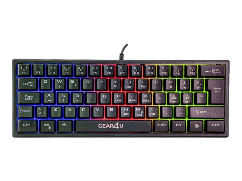 Gear4U - keyboard - Nordic - black - Gaming Tastaturen - Nordisch - Schwarz