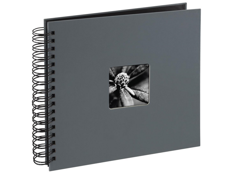 Hama "Fine Art" Spiral Album 28 x 24 cm 50 Black Pages grey