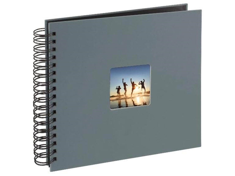 Hama "Fine Art" Spiral Album 28 x 24 cm 50 Black Pages grey