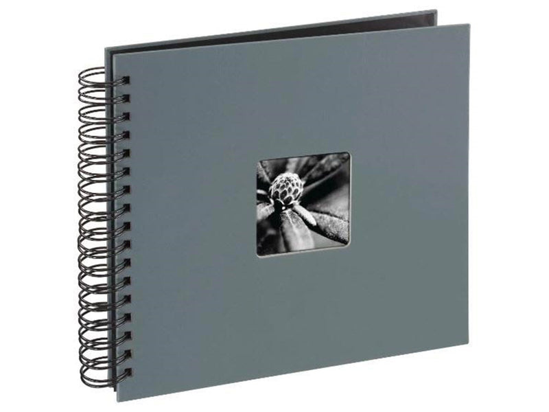 Hama "Fine Art" Spiral Album 28 x 24 cm 50 Black Pages grey