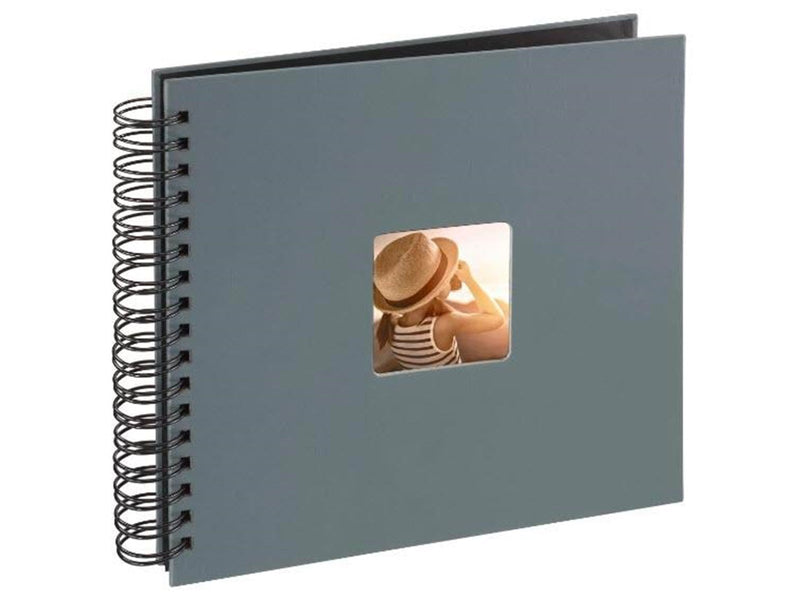 Hama "Fine Art" Spiral Album 28 x 24 cm 50 Black Pages grey