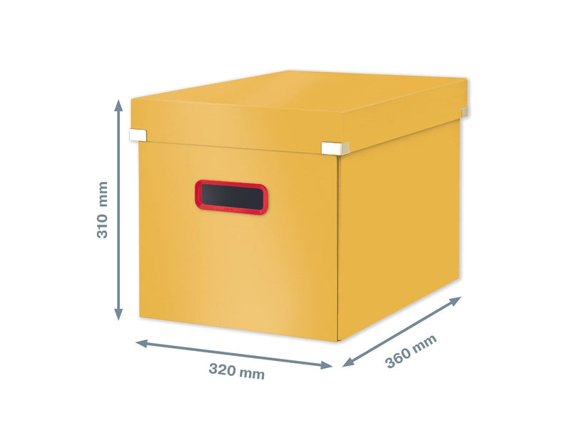 Leitz  Click & Store Cosy Aufbewahrungs- und Transportbox Cube Groß Warmes Gelb