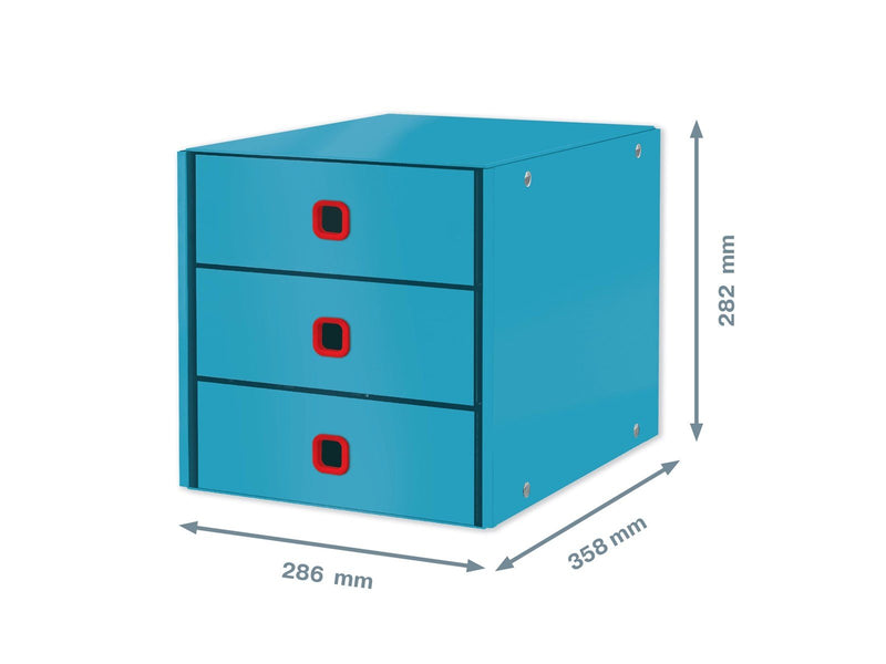Leitz  Click & Store Cosy Schubladenset (3 Schubladen) Sanftes Blau