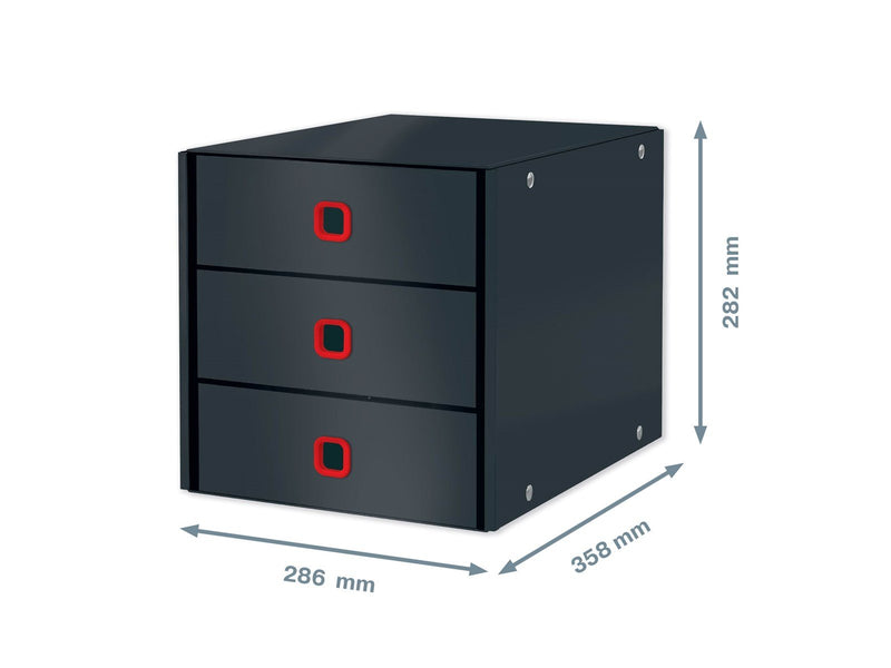 Leitz  Click & Store Cosy Schubladenset (3 Schubladen) Samtgrau
