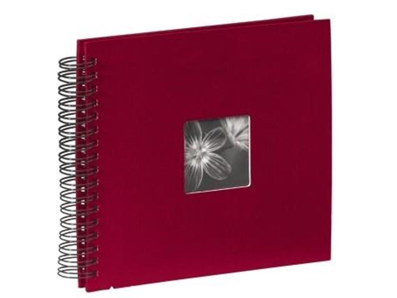Hama "Fine Art" Spiral Album 28 x 24 cm 50 Black Pages Bordeaux
