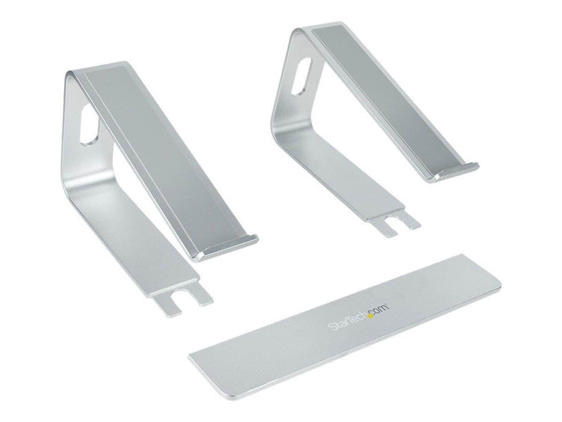 StarTech.com Laptop Stand for Desk 5kg/11lb Aluminum Silver Ergonomic (LAPTOP-STAND-SILVER) - notebook stand