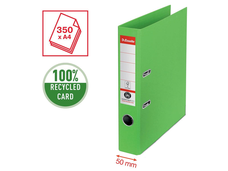 Esselte No. 1 Ordner, 100% Recycling-Karton, Grün