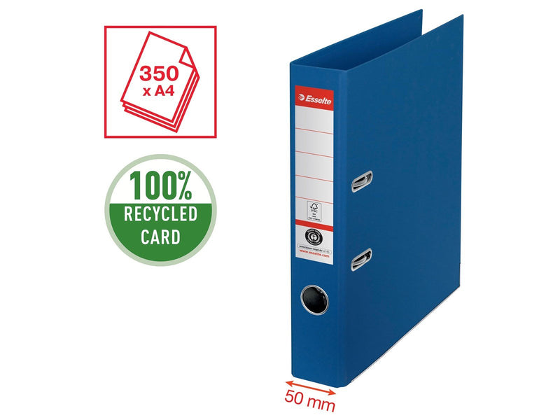 Esselte No. 1 Ordner, 100% Recycling-Karton, Blau