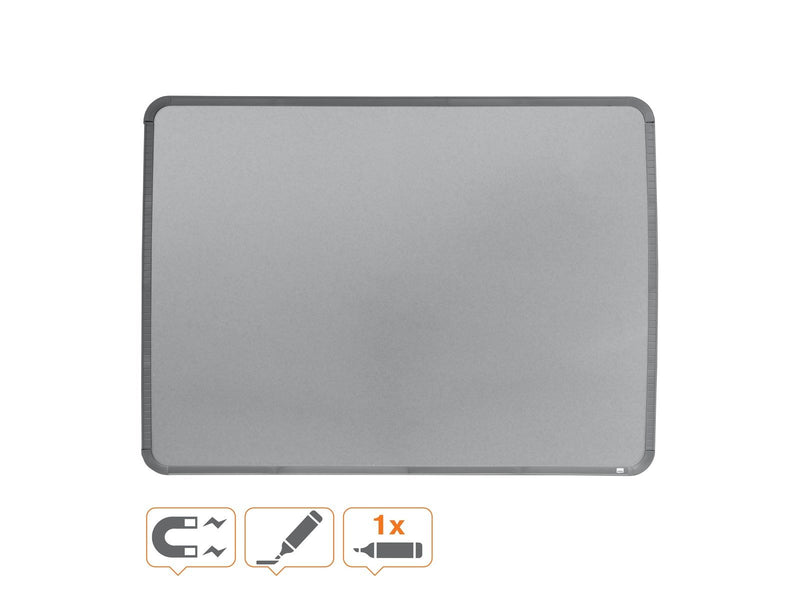 Nobo magnetisches Whiteboard, schmaler, silberner Rahmen 58 x 43 cm