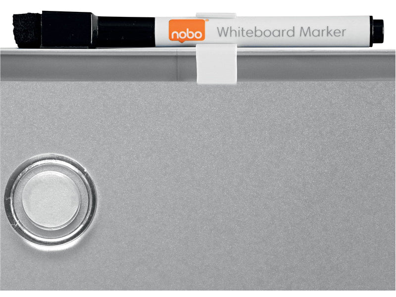 Nobo magnetisches Whiteboard, schmaler, silberner Rahmen 58 x 43 cm
