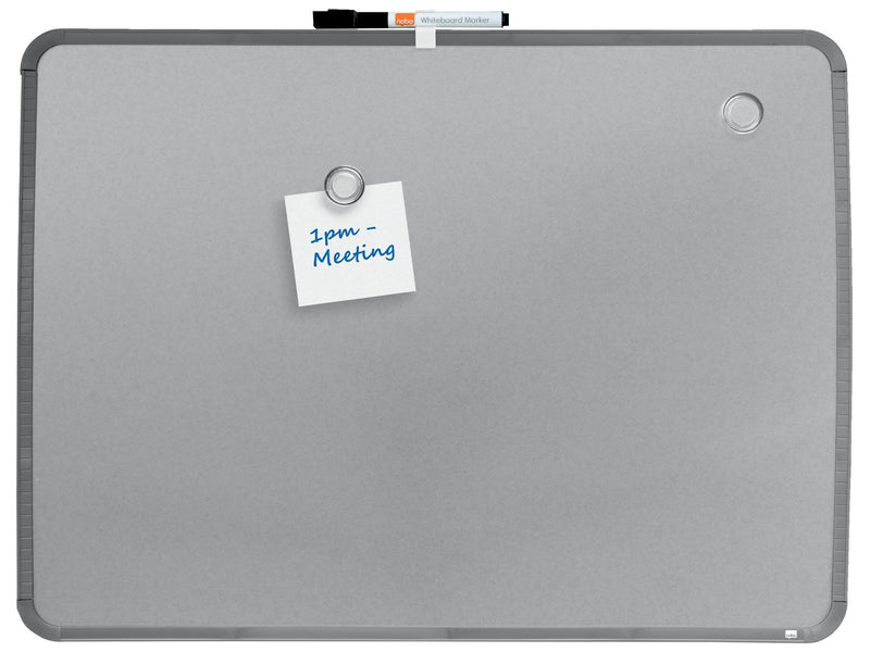 Nobo magnetisches Whiteboard, schmaler, silberner Rahmen 58 x 43 cm