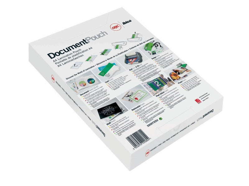 GBC Document™ Laminiertasche für Dokumente, glänzend, Format A4, 2 x 250 Mikron