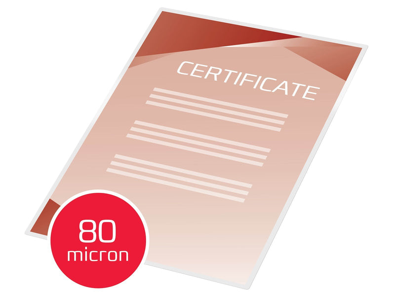 GBC Document™ Laminiertasche für Dokumente, glänzend, Format A4, 2 x 80 Mikron