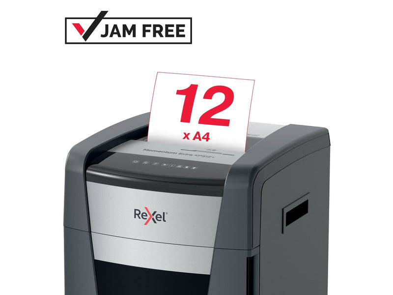 Rexel Momentum Extra XP512+ Anti-Papierstau Mikroschnitt-Aktenvernichter