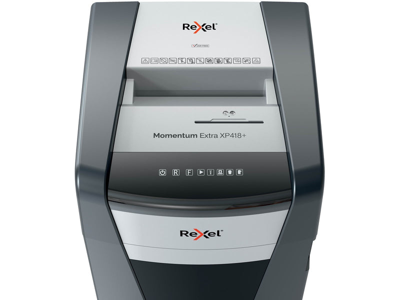 Rexel Momentum Extra XP418+ Anti-Papierstau Partikelschnitt-Aktenvernichter
