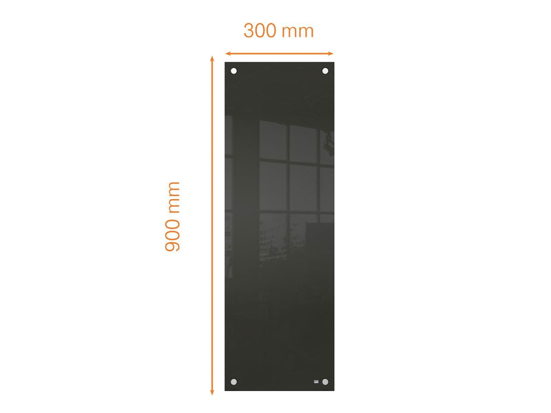 Nobo  Schmales Glas Whiteboard 30 x 90 cm Schwarz