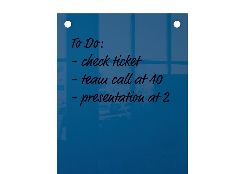 Nobo  Schmales Glas Whiteboard 30 x 60 cm Blau