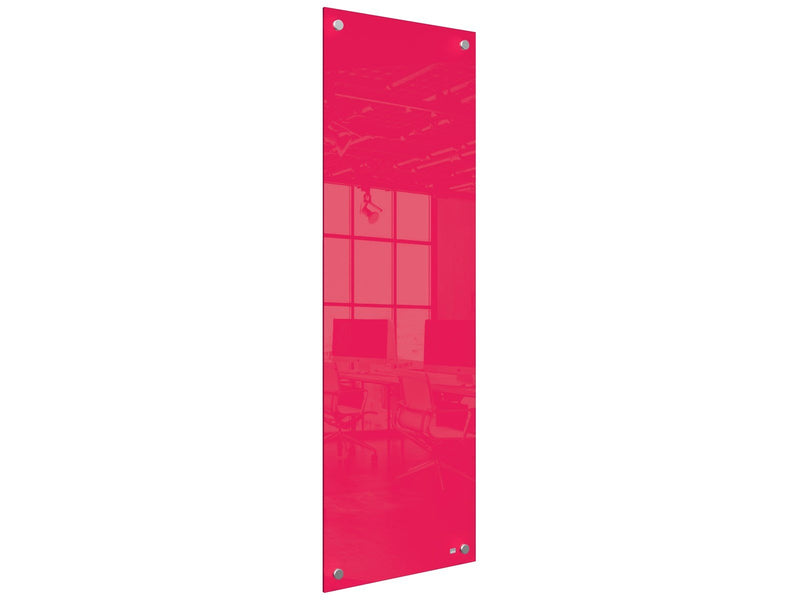 Nobo  Schmales Glas Whiteboard 30 x 90 cm Rot