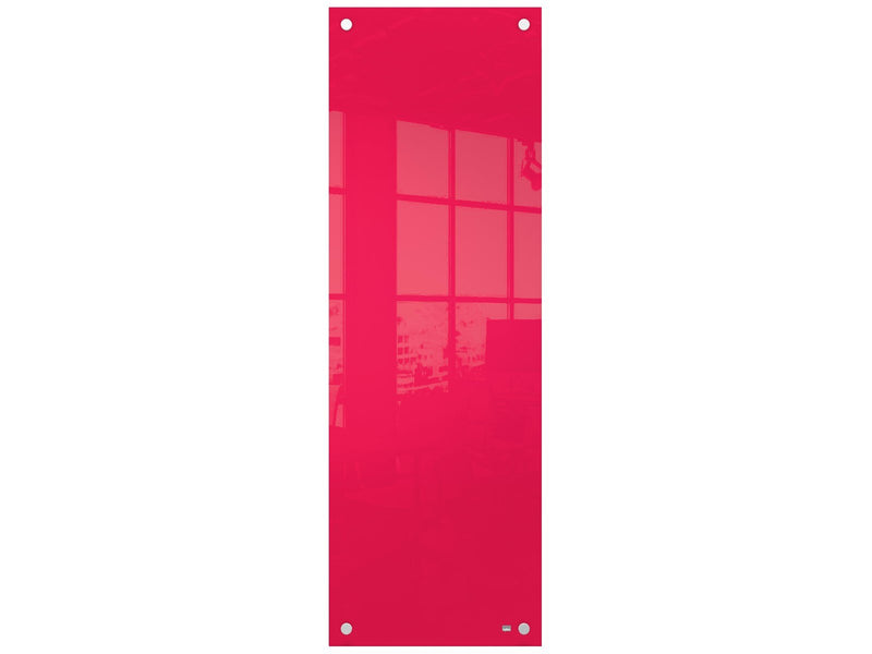 Nobo  Schmales Glas Whiteboard 30 x 90 cm Rot