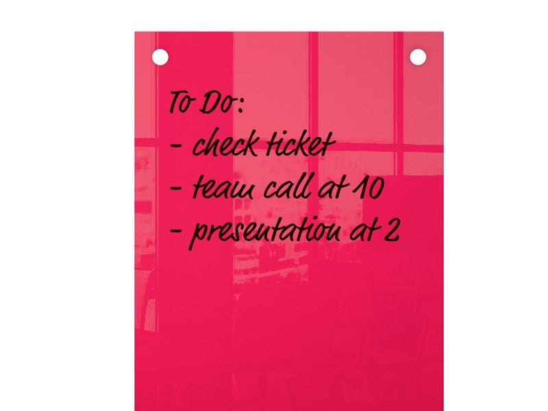 Nobo  Schmales Glas Whiteboard 30 x 90 cm Rot