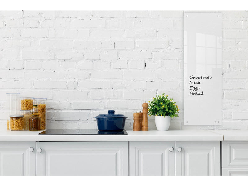 Nobo  Schmales Glas Whiteboard 30 x 90 cm Weiß