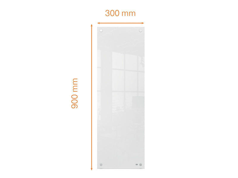 Nobo  Schmales Glas Whiteboard 30 x 90 cm Weiß