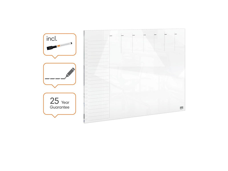 Nobo Glas Wochenplaner 56 x 43 cm