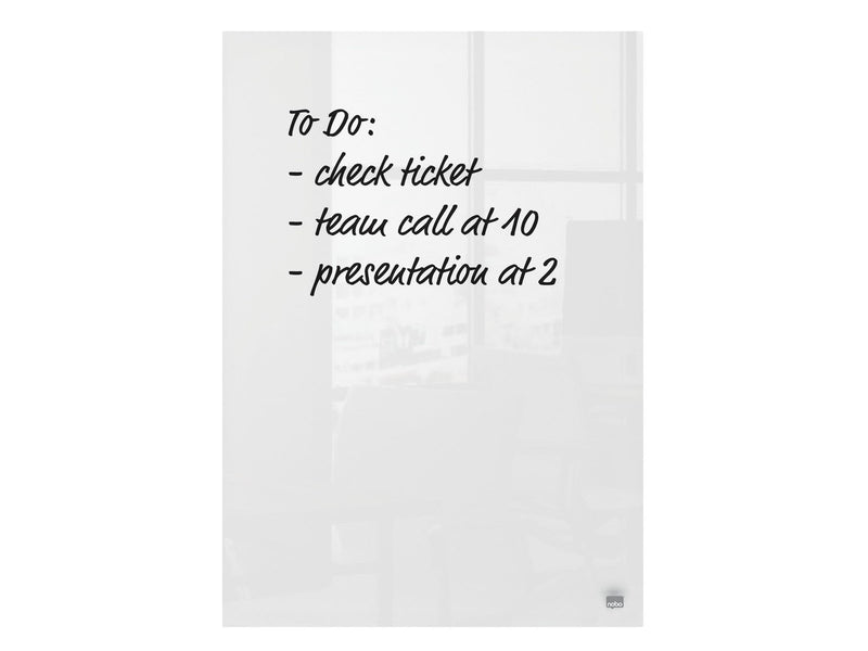 Nobo Glas Desktop-Notiztafeln 15,2 x 23 cm, 2er Set
