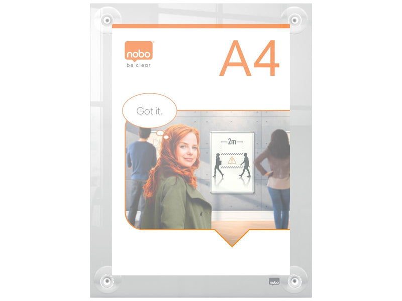 Nobo Premium Plus Acryl Posterrahmen A4, flexible Montage