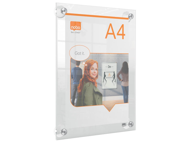 Nobo Premium Plus Acryl Posterrahmen A4, flexible Montage
