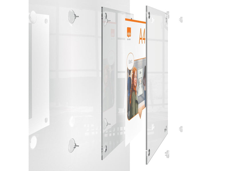 Nobo Premium Plus Acryl Posterrahmen A4, flexible Montage