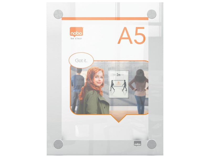 Nobo Premium Plus Acryl Posterrahmen A5, Wandmontage