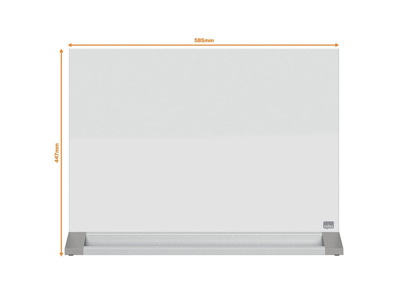 Nobo Glas Desktop-Tafel mit magnetischer Glasoberfläche 60 x 43 cm