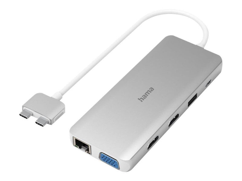 Hama docking station - USB-C 3.2 Gen 1 - VGA HDMI - GigE - 100W
