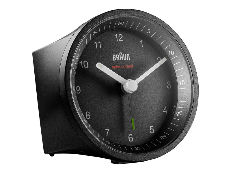 Braun BC07 - alarm clock - round - quartz - desktop - black