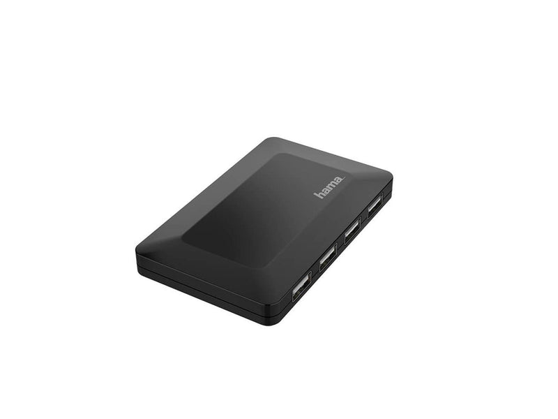 Hama USB Hub 4 Ports USB 2.0 480 Mbit/s incl. Cable and Power Supply Unit USB-Hubs - 4 - Schwarz