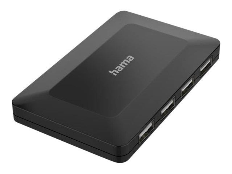 Hama USB Hub 4 Ports USB 2.0 480 Mbit/s incl. Cable and Power Supply Unit USB-Hubs - 4 - Schwarz