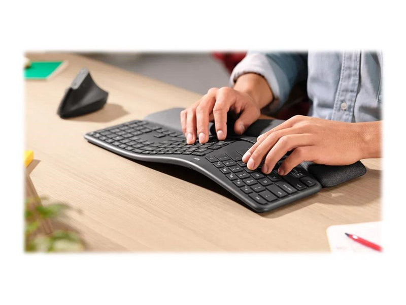 Logitech ERGO K860 - keyboard - AZERTY - French - graphite - Tastaturen - Französisch - Schwarz