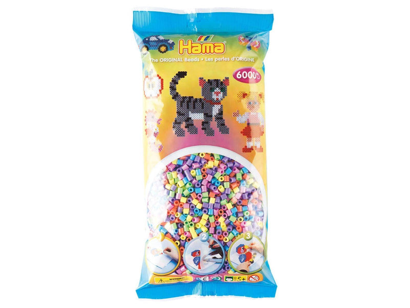 Hama Iron On Beads Pastel Mix 6000pcs.