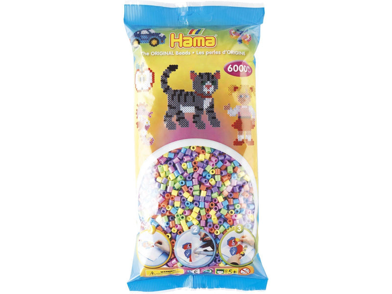 Hama Iron On Beads Pastel Mix 6000pcs.
