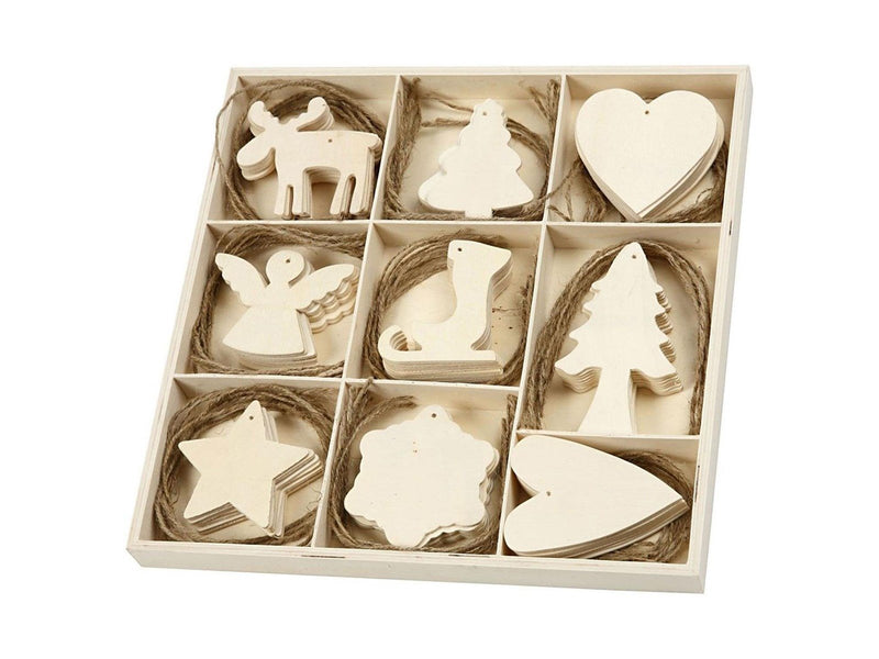 Creativ Company Decorate your Wooden Christmas Pendants 72st.