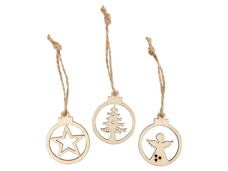 Creativ Company Christmas pendants Wood 24pcs.