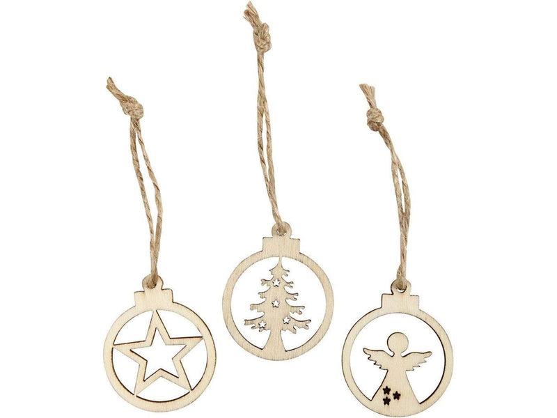 Creativ Company Christmas pendants Wood 24pcs.