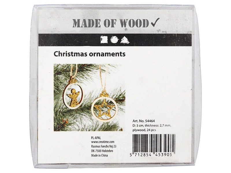 Creativ Company Christmas pendants Wood 24pcs.