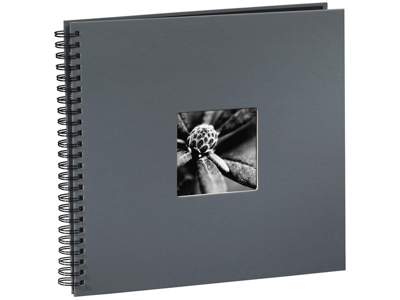 Hama "Fine Art" Spiral Album 36 x 32 cm 50 Black Pages grey