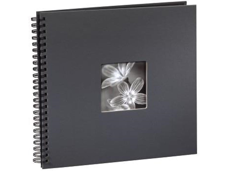 Hama "Fine Art" Spiral Album 36 x 32 cm 50 Black Pages grey