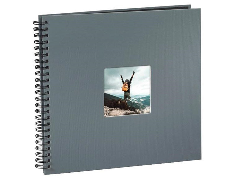 Hama "Fine Art" Spiral Album 36 x 32 cm 50 Black Pages grey