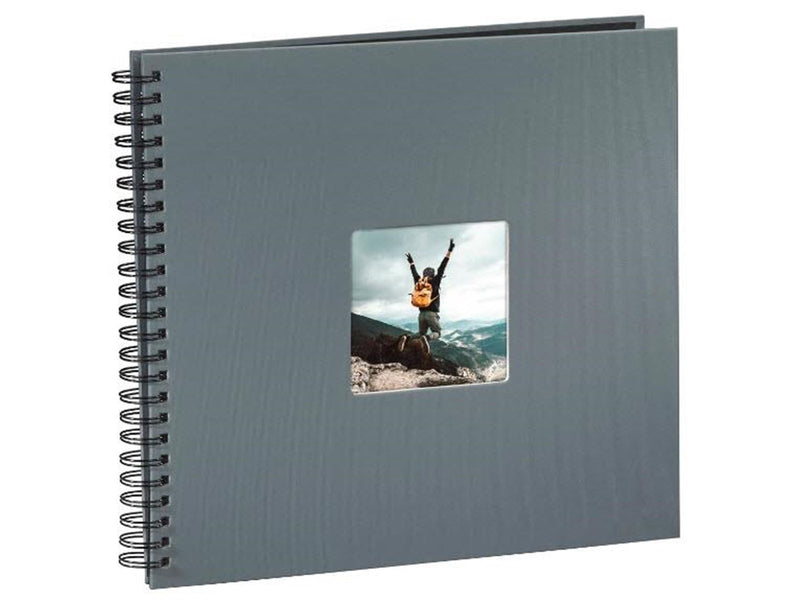 Hama "Fine Art" Spiral Album 36 x 32 cm 50 Black Pages grey