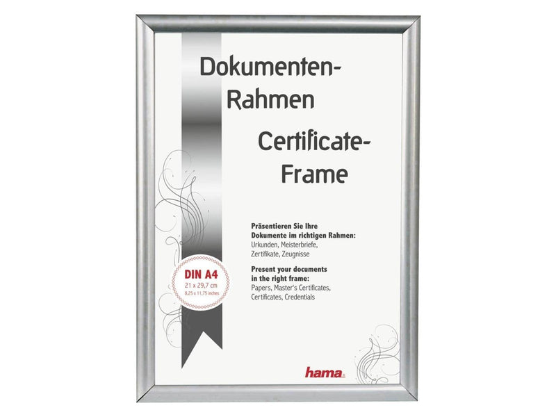 Hama "Madrid" Plastic Frame silver 21 x 29.7 cm DIN A4
